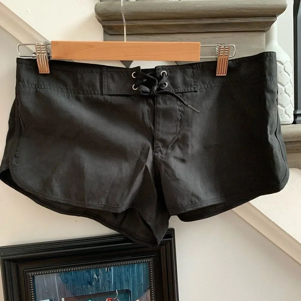 Champion Black Lace Up Athletic Shorts sz S NWT